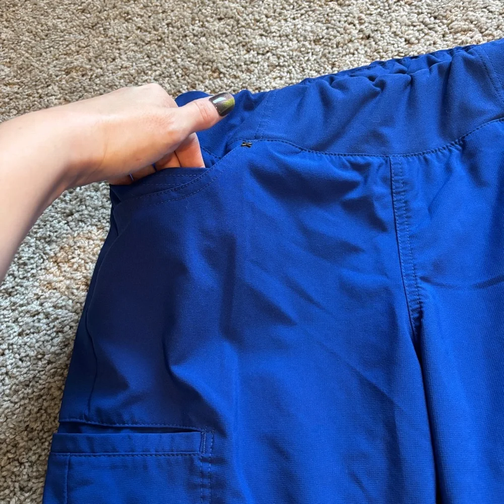 Cherokee iFlex Size M Cobalt Blue Scrub Pants - Picture 3 of 8